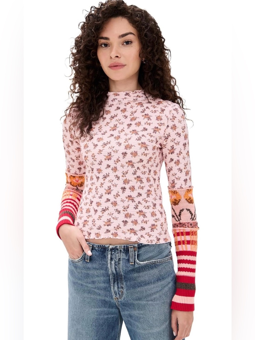 Free People Women's We The Free Bold Bowery Cuff Shirt